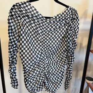 Baum Und Pferdgarten checkerboard bodycon top